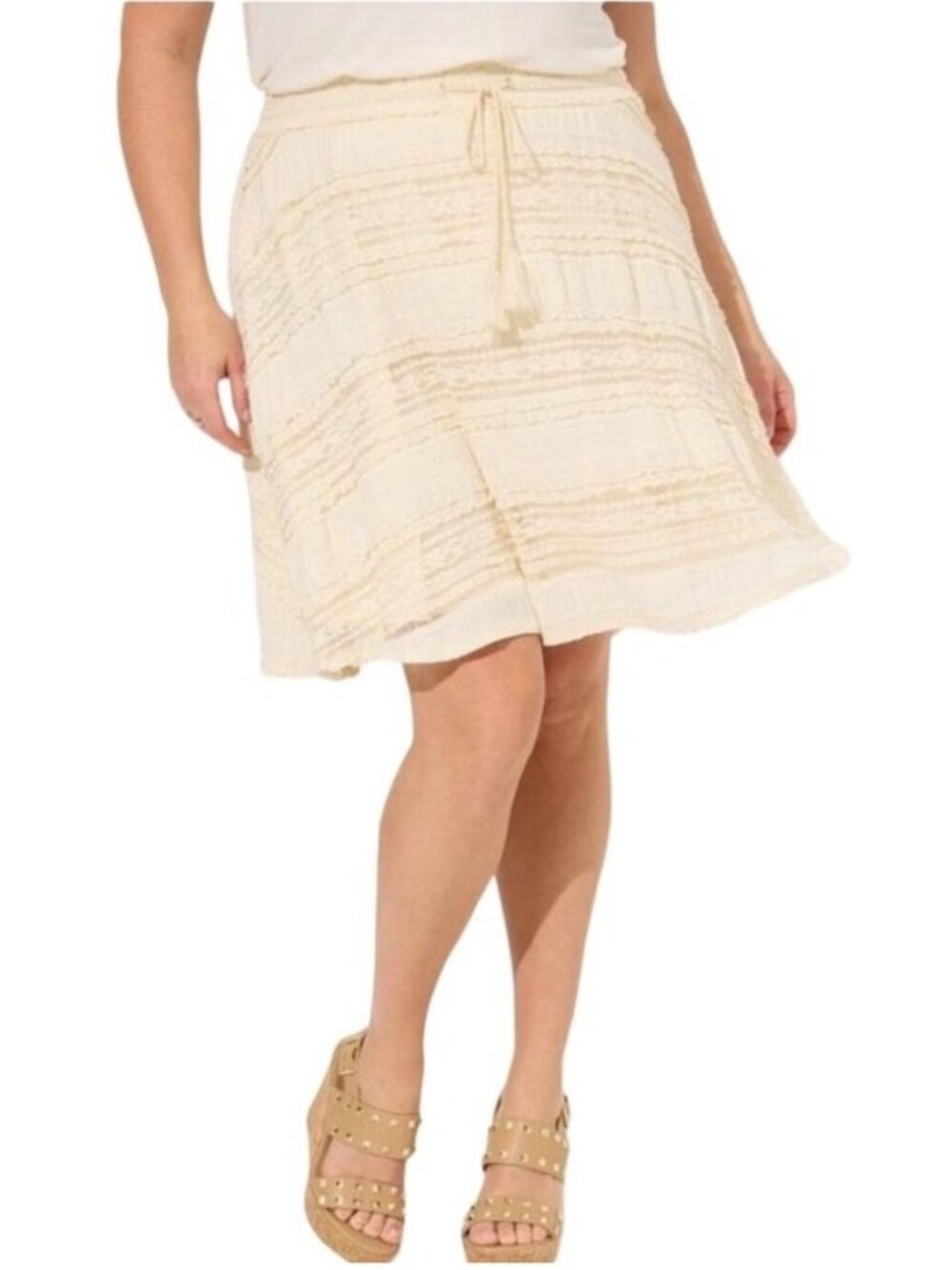 Torrid Mini Lace Smocked Waist Skater Skirt I